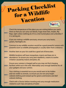 Packing Checklist for a Wildlife Vacation
