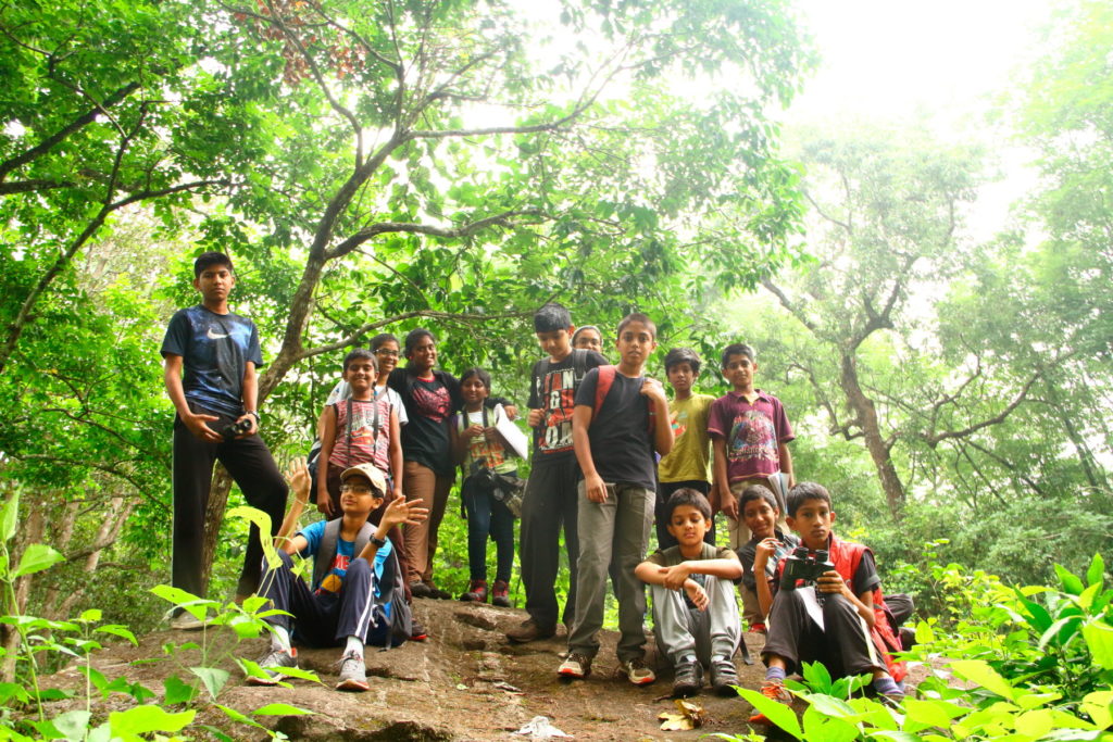 school students camping bandipur