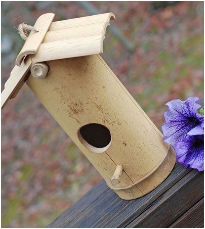 Bird House Made with a piece of Bamboo
